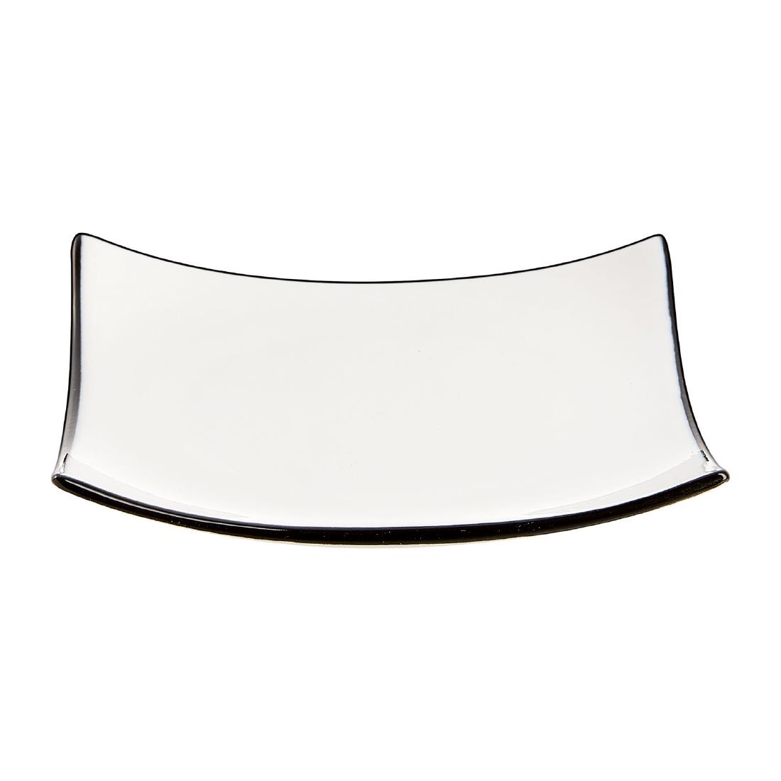 Arcoroc Appetizer Square Small Bowls Black Line 95mm 24 Pack (JK533)