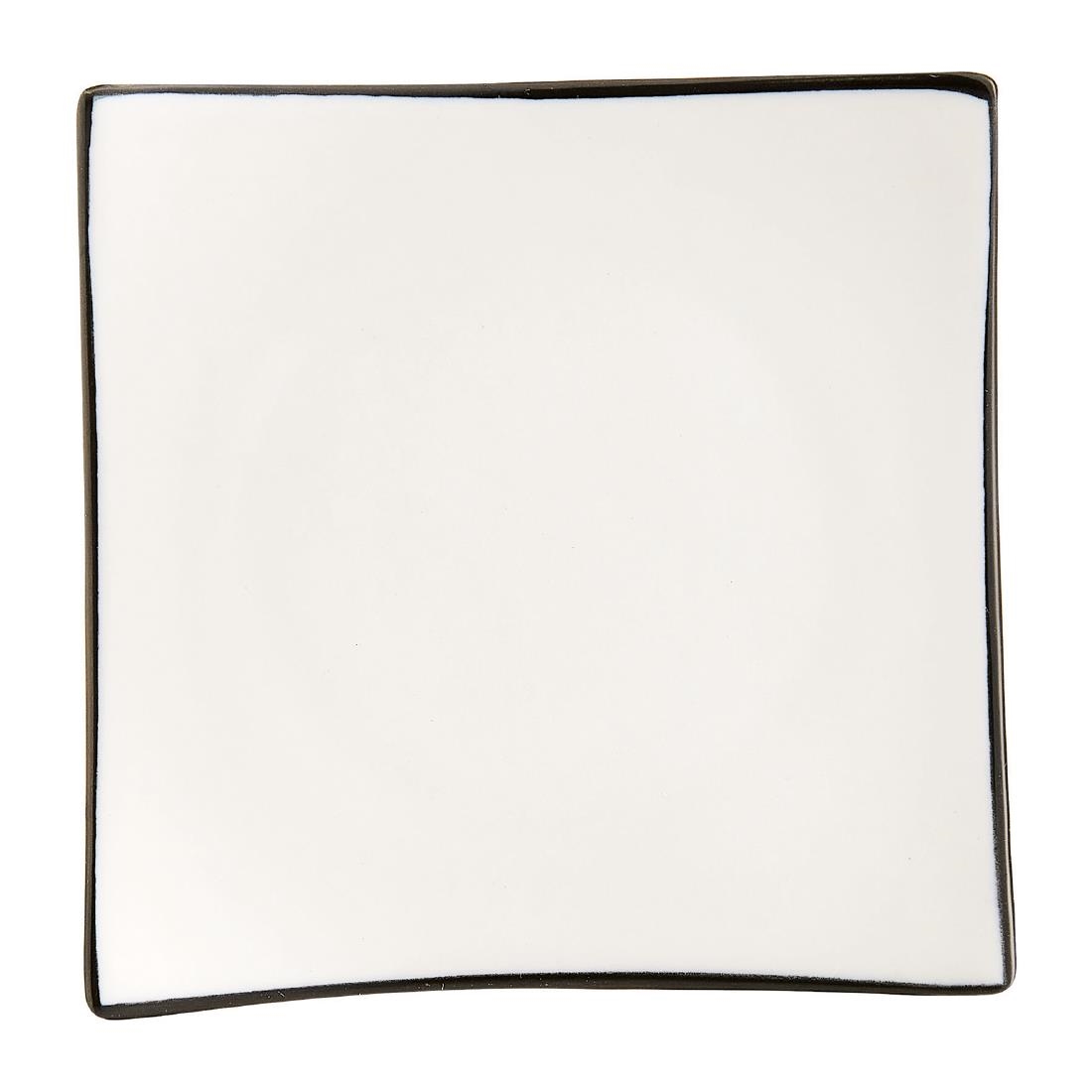 Arcoroc Appetizer Square Small Bowls Black Line 95mm 24 Pack (JK533)