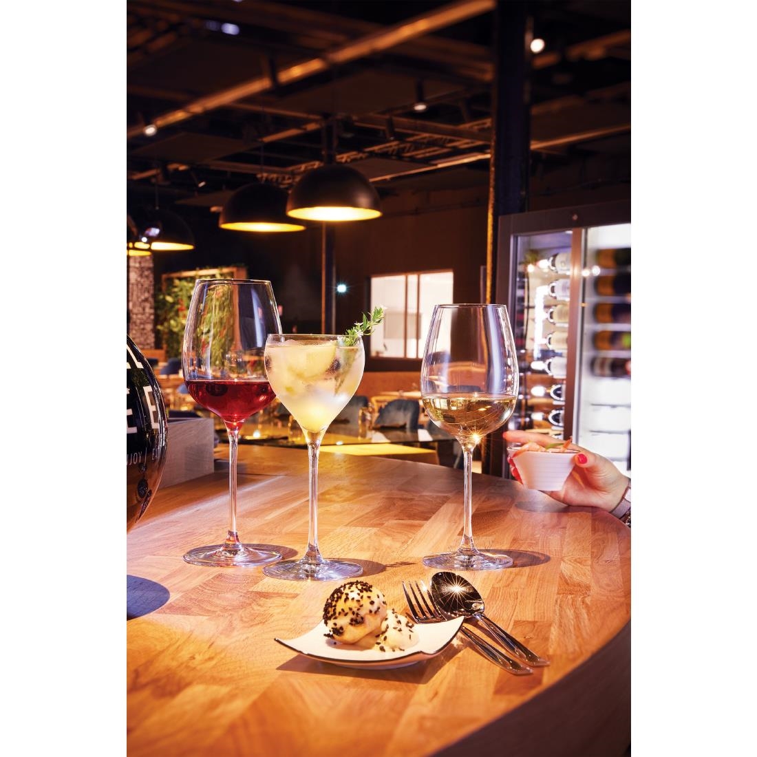 Arcoroc Appetizer Square Small Bowls Black Line 95mm 24 Pack (JK533)