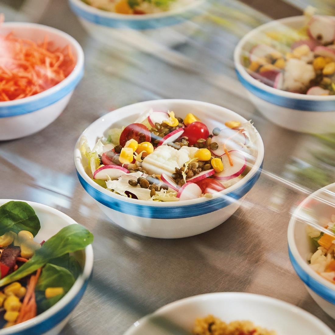 Arcoroc Brush Bowls Blue 120mm 36 Pack (JK538)