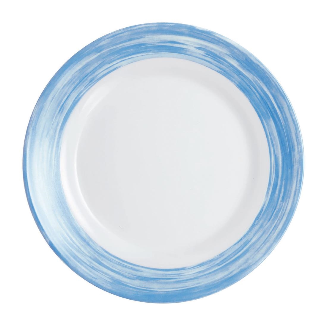 Arcoroc Brush Plates Blue 252mm 12 Pack (JK543)