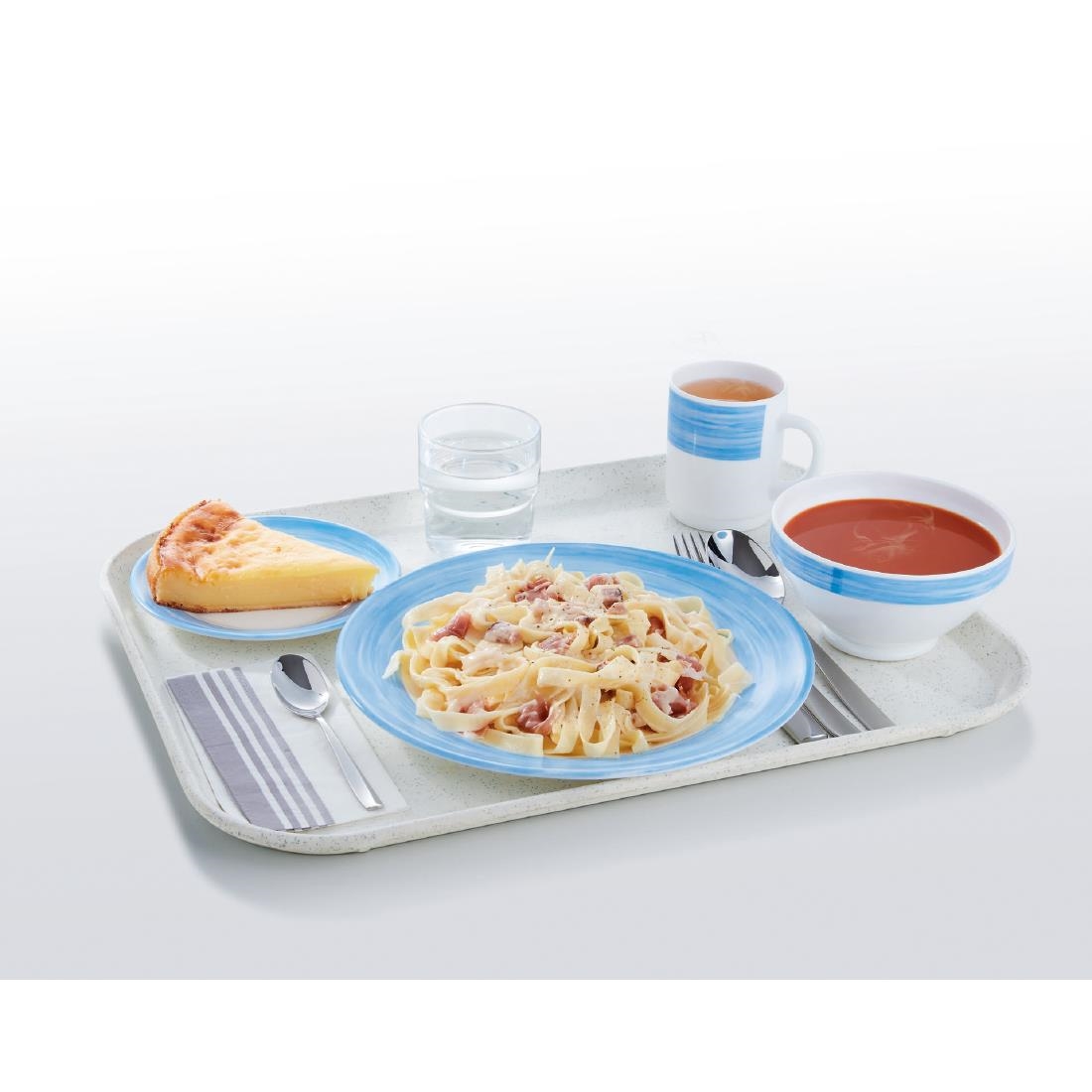 Arcoroc Brush Plates Blue 252mm 12 Pack (JK543)