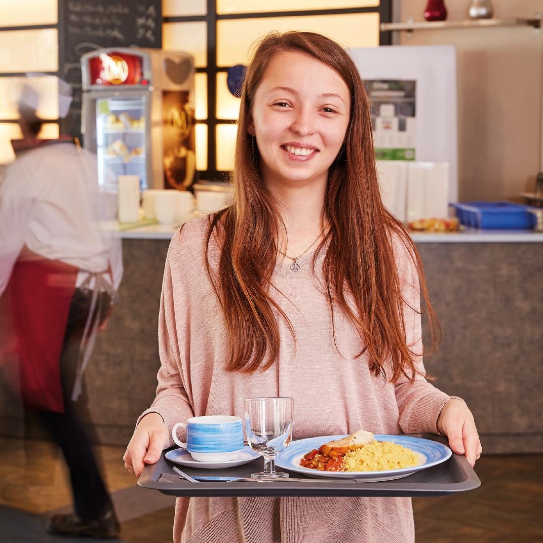 Arcoroc Brush Plates Blue 252mm 12 Pack (JK543)