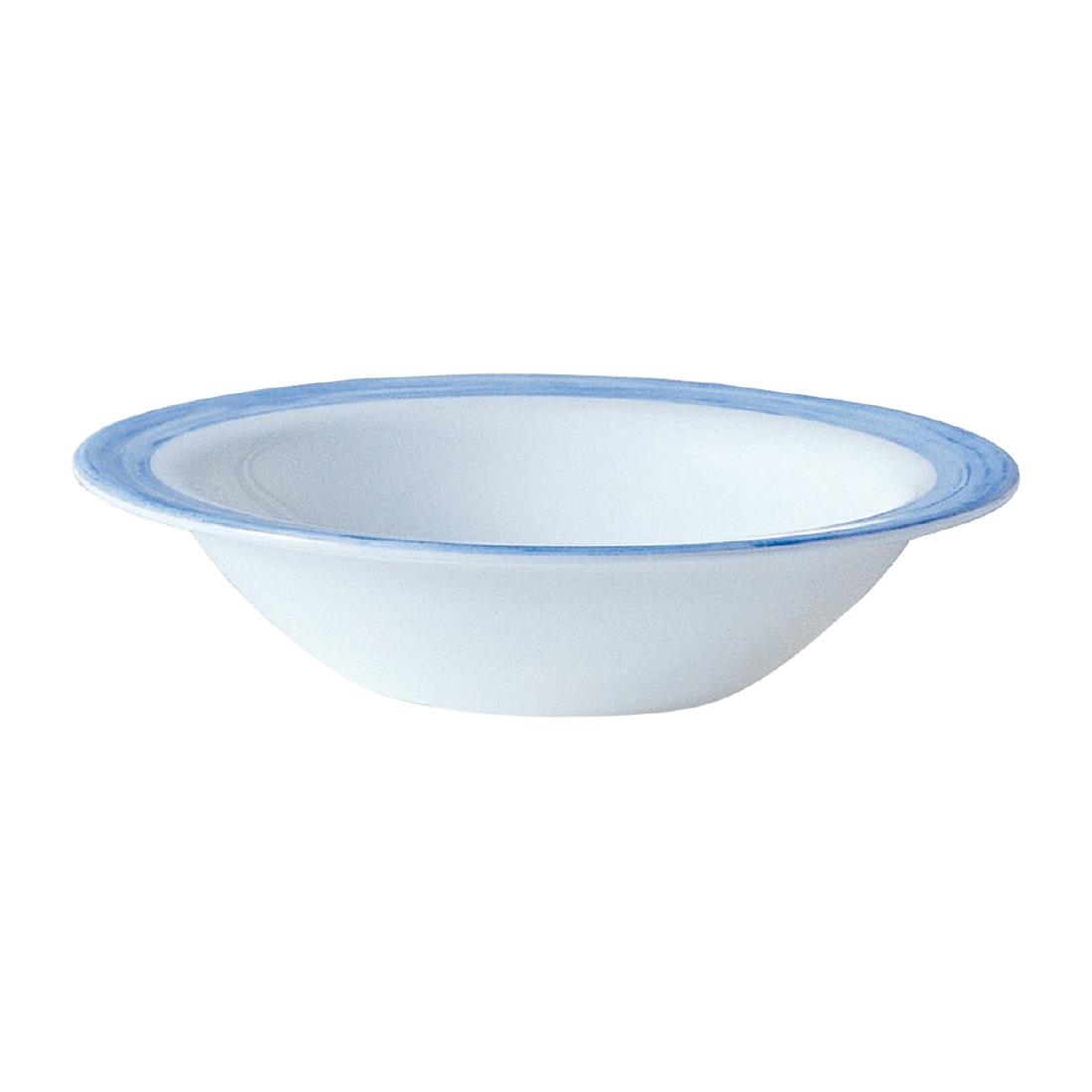 Arcoroc Brush Rim Bowls Blue 120mm 36 Pack (JK544)
