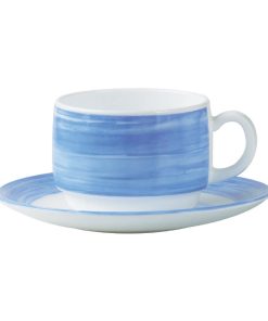 Arcoroc Brush Saucers Blue 140mm 48 Pack (JK545)