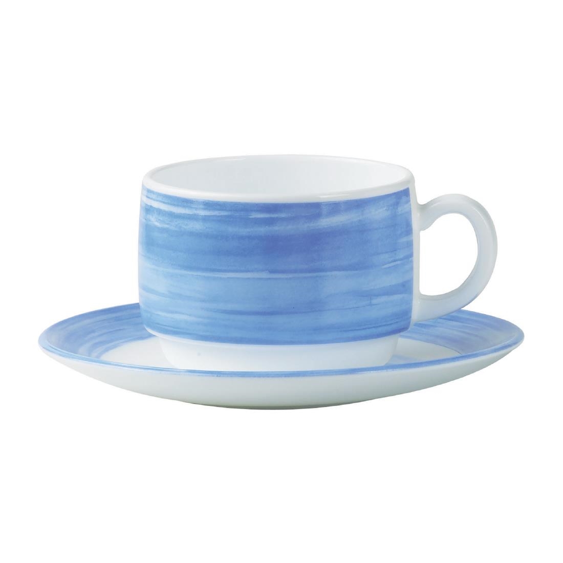 Arcoroc Brush Saucers Blue 140mm 48 Pack (JK545)