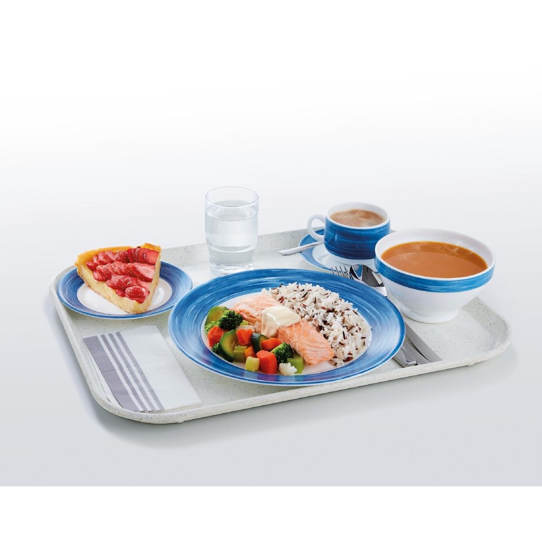 Arcoroc Brush Saucers Blue 140mm 48 Pack (JK545)