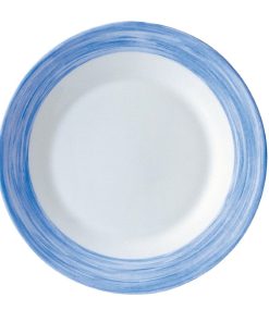 Arcoroc Brush Soup Plates Blue 225mm 12 Pack (JK547)
