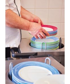 Arcoroc Brush Soup Plates Blue 225mm 12 Pack (JK547)