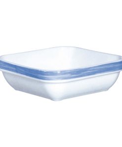 Arcoroc Brush Square Stacking Dishes Blue 110mm 24 Pack (JK548)