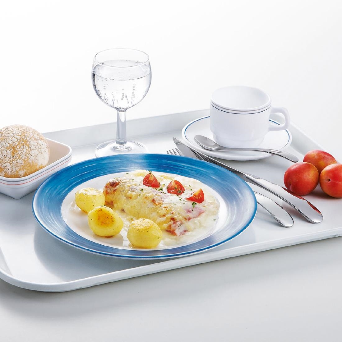 Arcoroc Brush Plates Blue Jean 252mm 12 Pack (JK551)