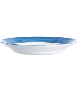 Arcoroc Brush Soup Plates Blue Jean 225mm 12 Pack (JK553)