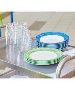 Arcoroc Brush Soup Plates Blue Jean 225mm 12 Pack (JK553)