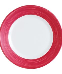 Arcoroc Brush Plates Cherry Red 252mm 12 Pack (JK554)