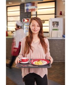 Arcoroc Brush Plates Cherry Red 252mm 12 Pack (JK554)