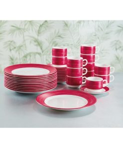 Arcoroc Brush Plates Cherry Red 252mm 12 Pack (JK554)