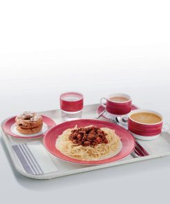 Arcoroc Brush Soup Plates Cherry Red 225mm 12 Pack (JK555)