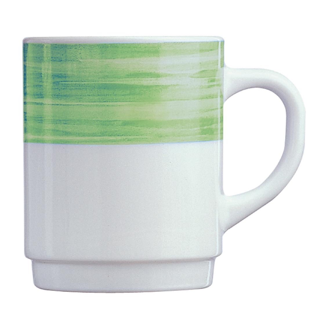Arcoroc Brush Mugs Green 250ml 36 Pack (JK560)