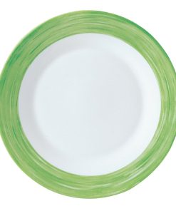 Arcoroc Brush Plates Green 252mm 12 Pack (JK562)