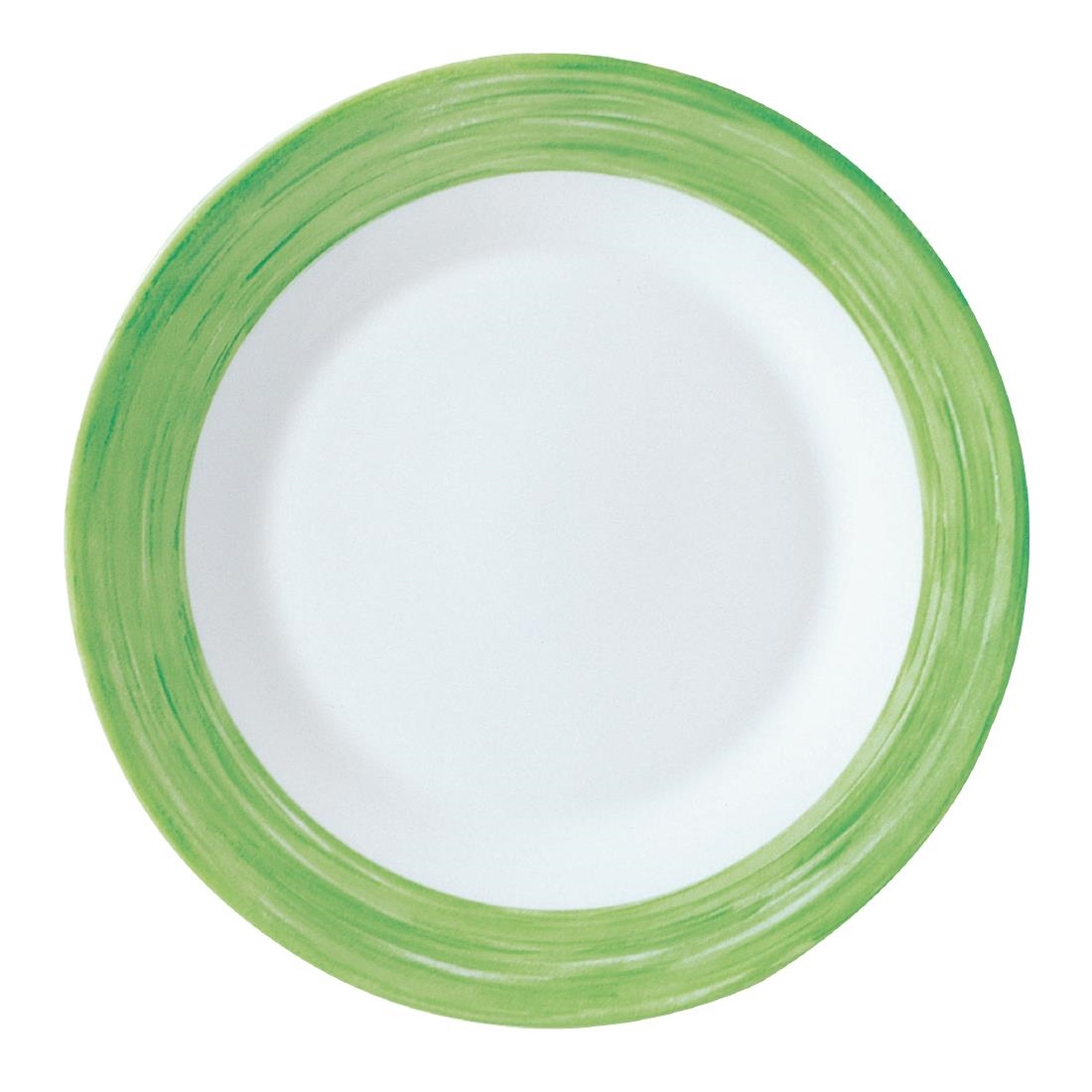 Arcoroc Brush Plates Green 252mm 12 Pack (JK562)