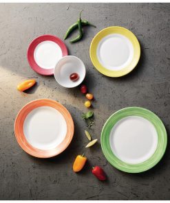 Arcoroc Brush Plates Green 252mm 12 Pack (JK562)