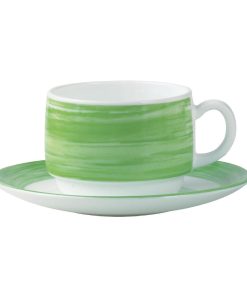 Arcoroc Brush Saucers Green 140mm 48 Pack (JK564)