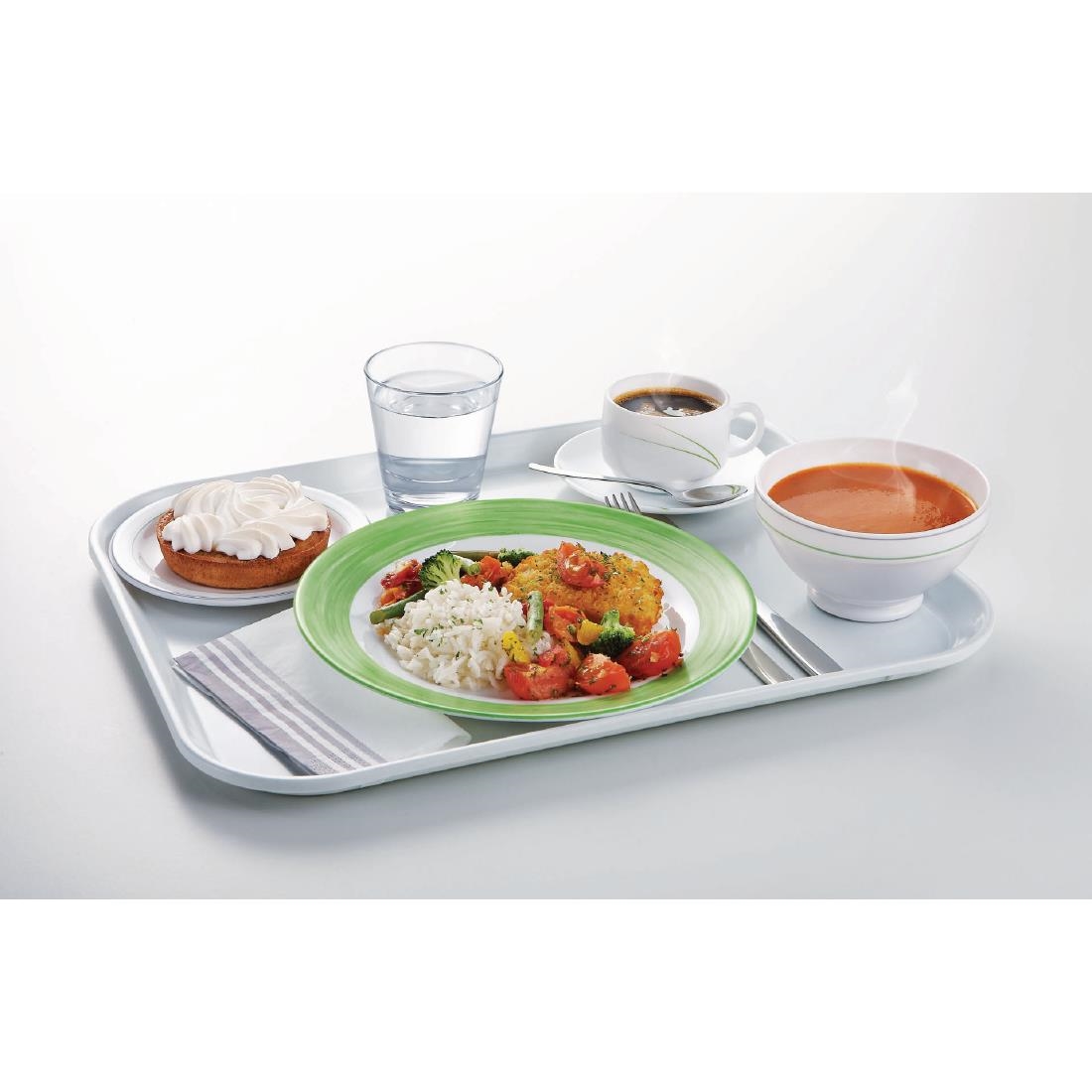 Arcoroc Brush Side Plates Green 155mm 24 Pack (JK565)