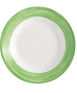 Arcoroc Brush Soup Plates Green 225mm 12 Pack (JK566)