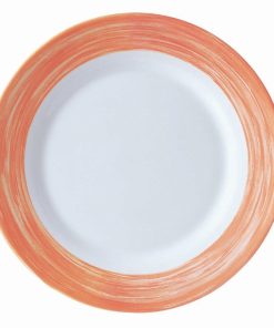 Arcoroc Brush Dessert Plates Orange 195mm 24 Pack (JK569)