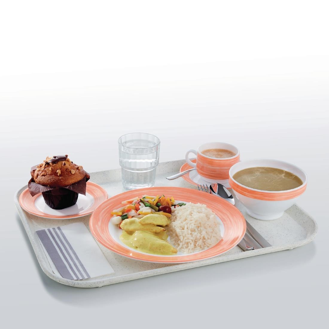 Arcoroc Brush Plates Orange 235mm 24 Pack (JK571)