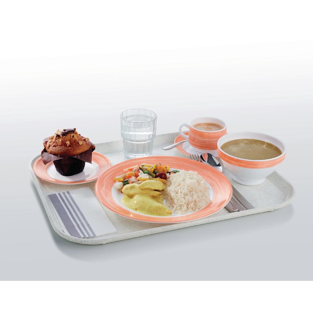 Arcoroc Brush Plates Orange 252mm 12 Pack (JK572)