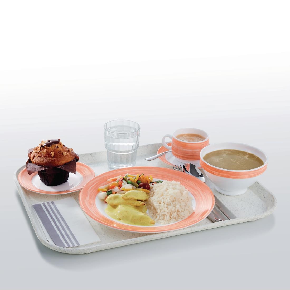 Arcoroc Brush Saucers Orange 140mm 48 Pack (JK574)