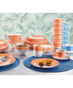 Arcoroc Brush Soup Plates Orange 225mm 12 Pack (JK575)