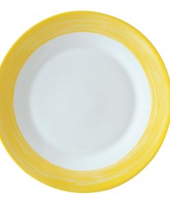 Arcoroc Brush Dinner Plates Yellow 252mm 12 Pack (JK577)