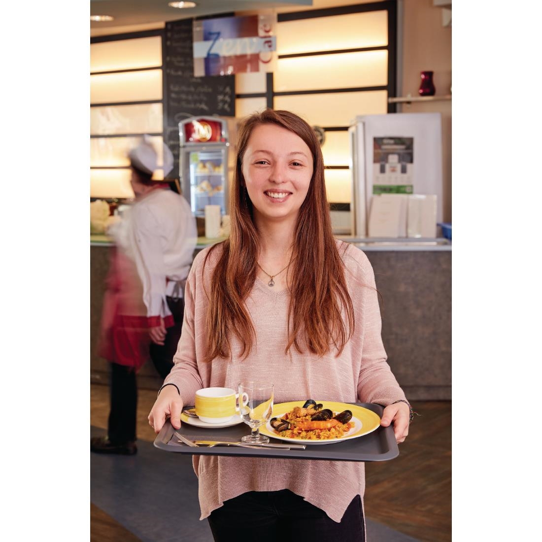 Arcoroc Brush Dinner Plates Yellow 252mm 12 Pack (JK577)