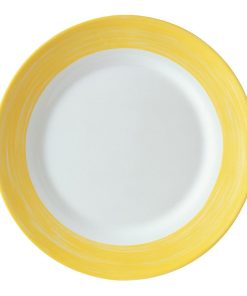 Arcoroc Brush Plates Yellow 235mm 24 Pack (JK578)