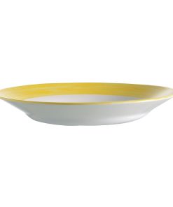 Arcoroc Brush Soup Plates Yellow 225mm 12 Pack (JK581)