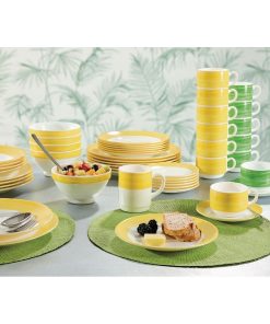 Arcoroc Brush Soup Plates Yellow 225mm 12 Pack (JK581)