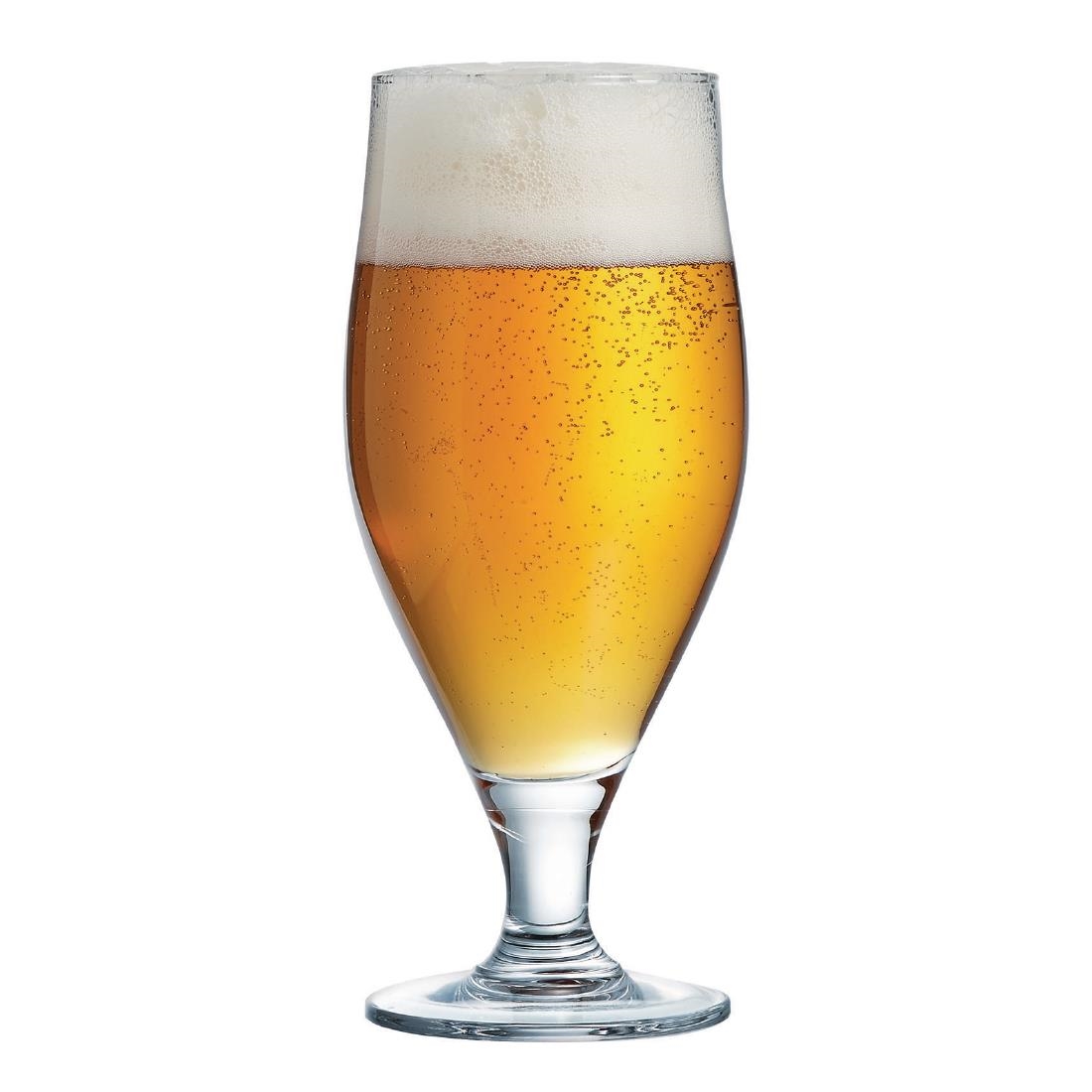 Arcoroc Cervoise Stem Beer Glasses 320ml LUKCA-NI 1-2pt 24 Pack (JK583)