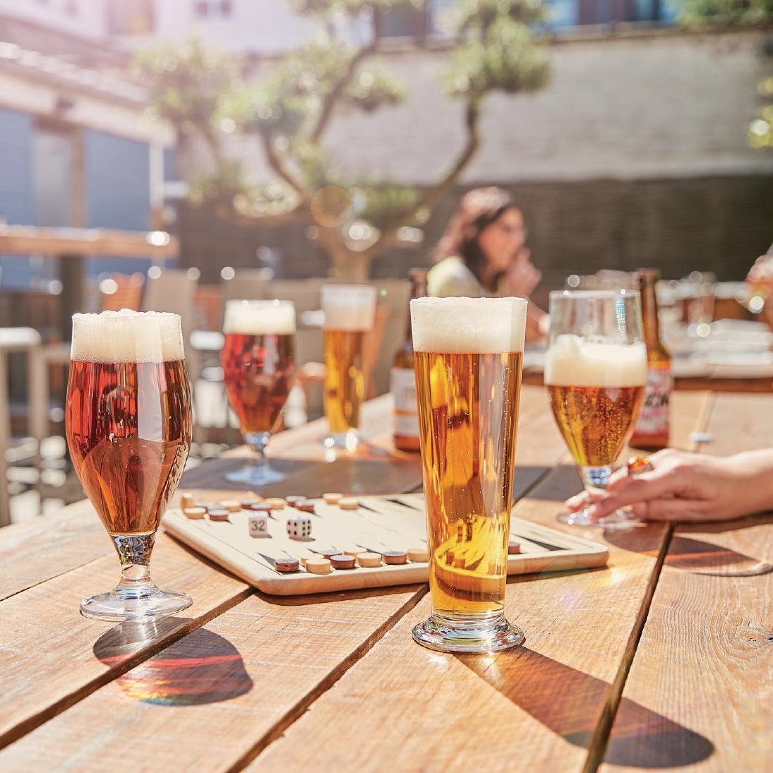 Arcoroc Cervoise Stem Beer Glasses 320ml LUKCA-NI 1-2pt 24 Pack (JK583)