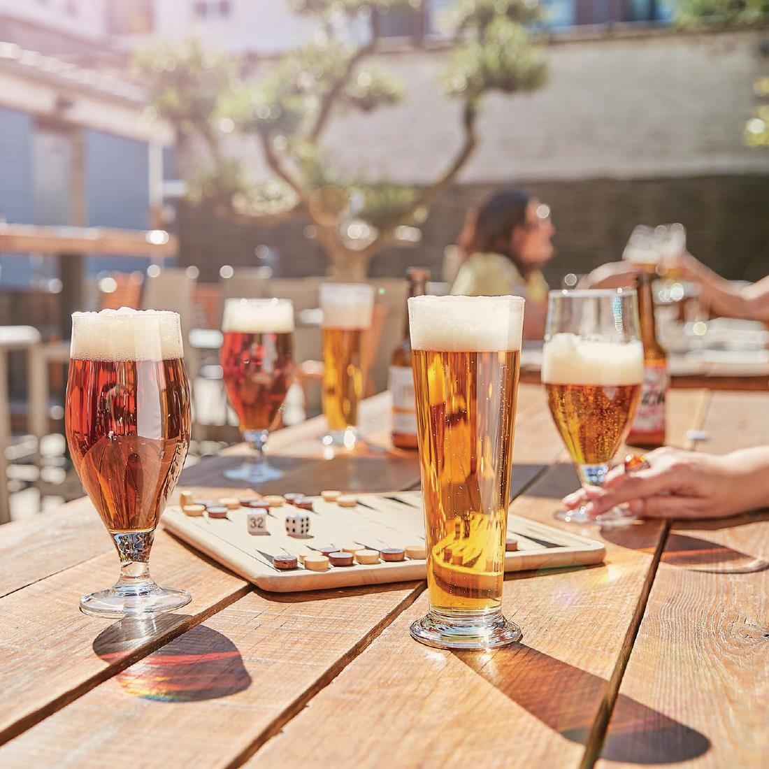 Arcoroc Linz Pilsner Glasses 390ml LUKCA-NI 1-2pt 24 Pack (JK589)