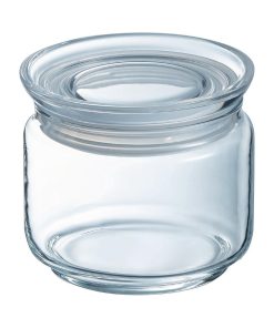 Luminarc Pure Jars with Glasses Lids 500ml 6 Pack (JK605)