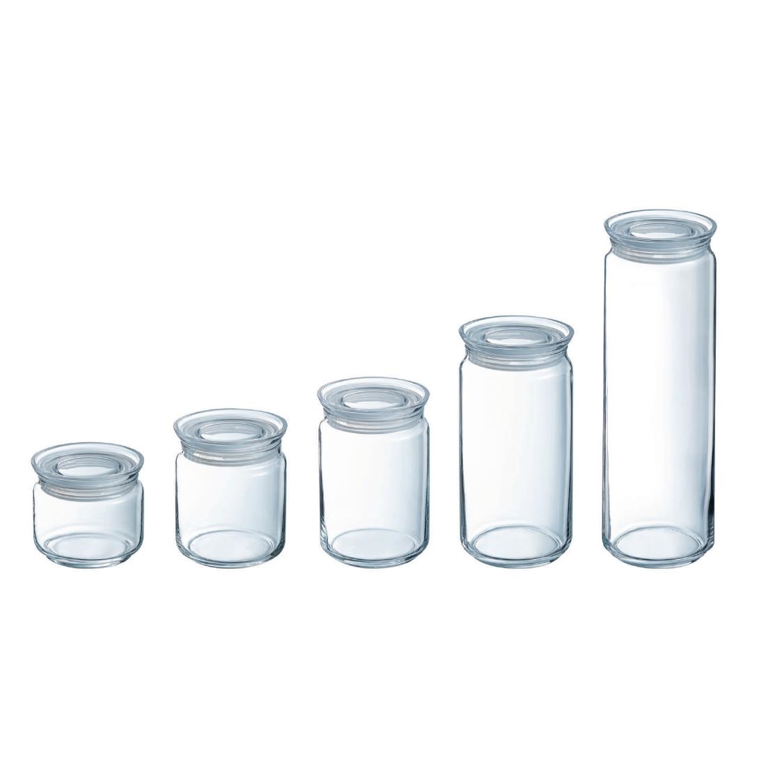Luminarc Pure Jars with Glasses Lids 750ml 6 Pack (JK606)