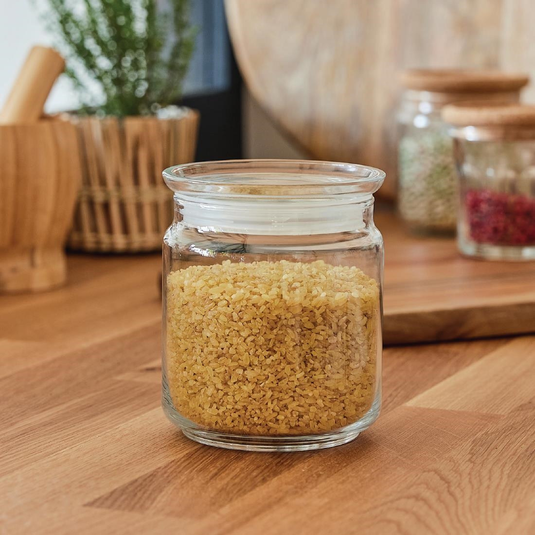 Luminarc Pure Jars with Glasses Lids 750ml 6 Pack (JK606)