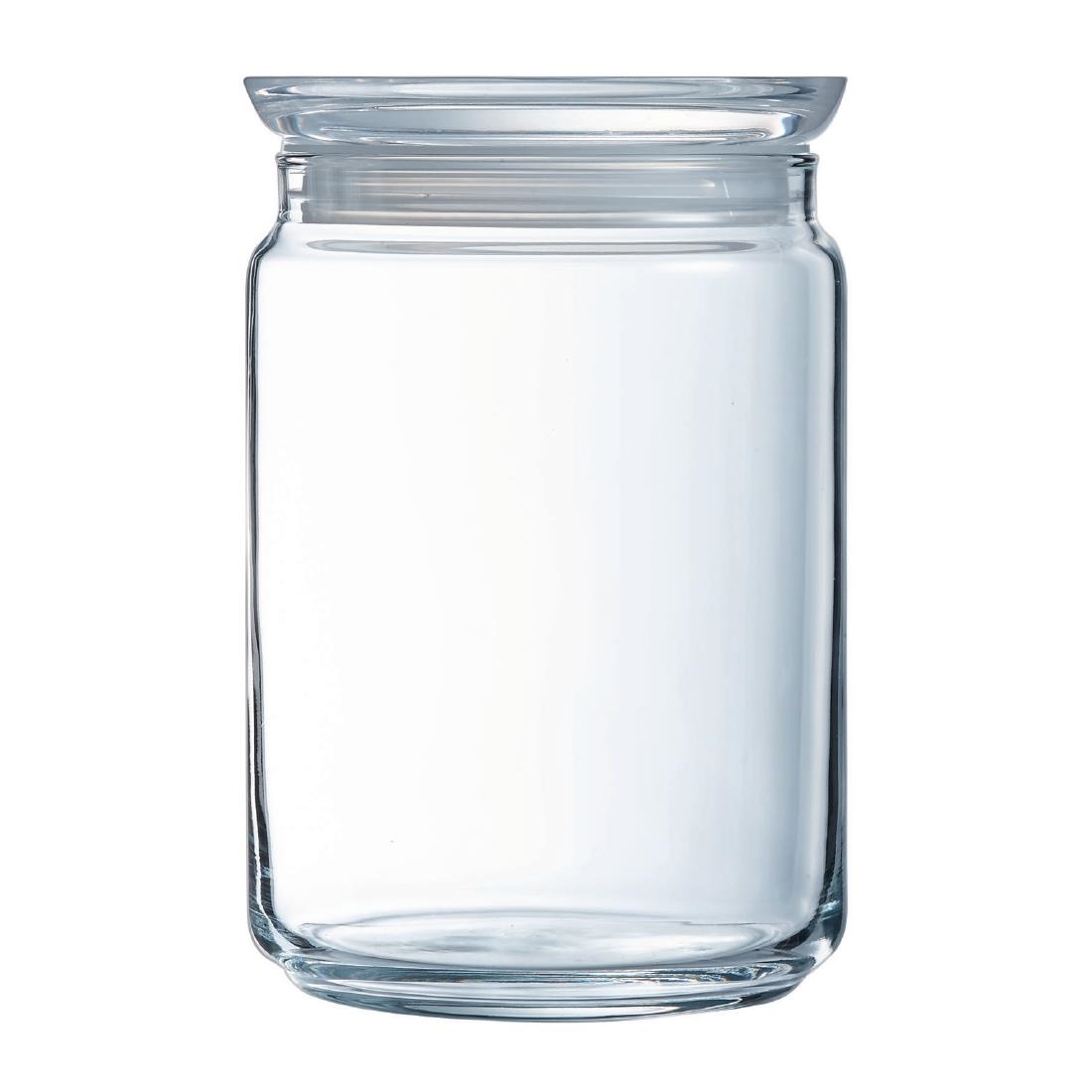 Luminarc Pure Jars with Glasses Lids 1Ltr 6 Pack (JK608)