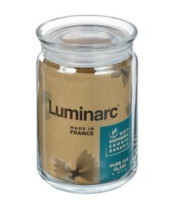 Luminarc Pure Jars with Glasses Lids 1Ltr 6 Pack (JK608)