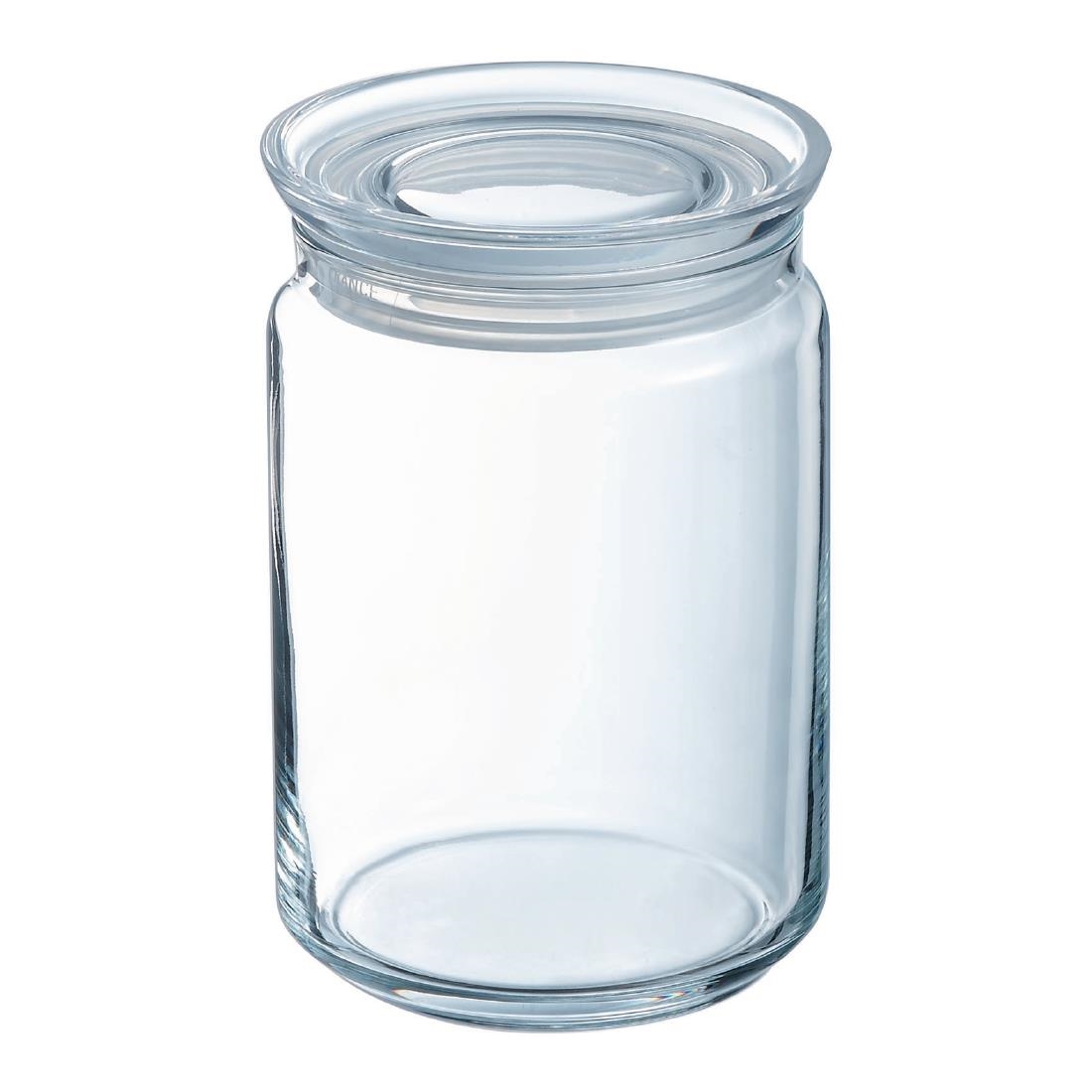 Luminarc Pure Jars with Glasses Lids 1Ltr 6 Pack (JK608)
