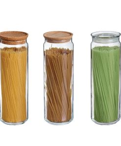 Luminarc Pure Spaghetti Jars with Glasses Lids 2Ltr 6 Pack (JK609)