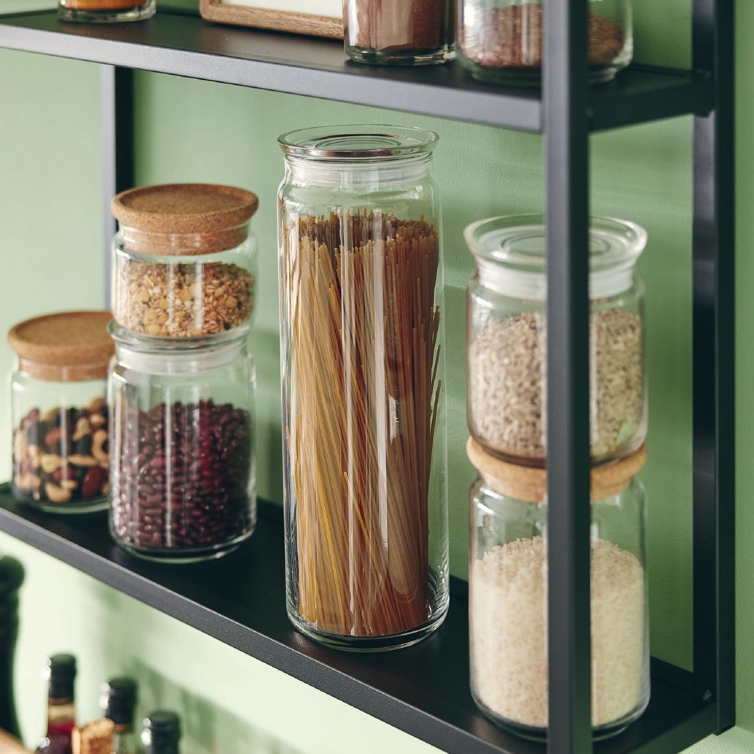 Luminarc Pure Spaghetti Jars with Glasses Lids 2Ltr 6 Pack (JK609)