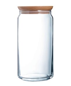 Luminarc Pure Jars and Wood Lids 1.5Ltr 6 Pack (JK611)